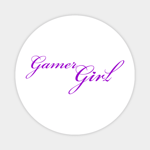 Gamer girl pink text Magnet by Playfulfoodie